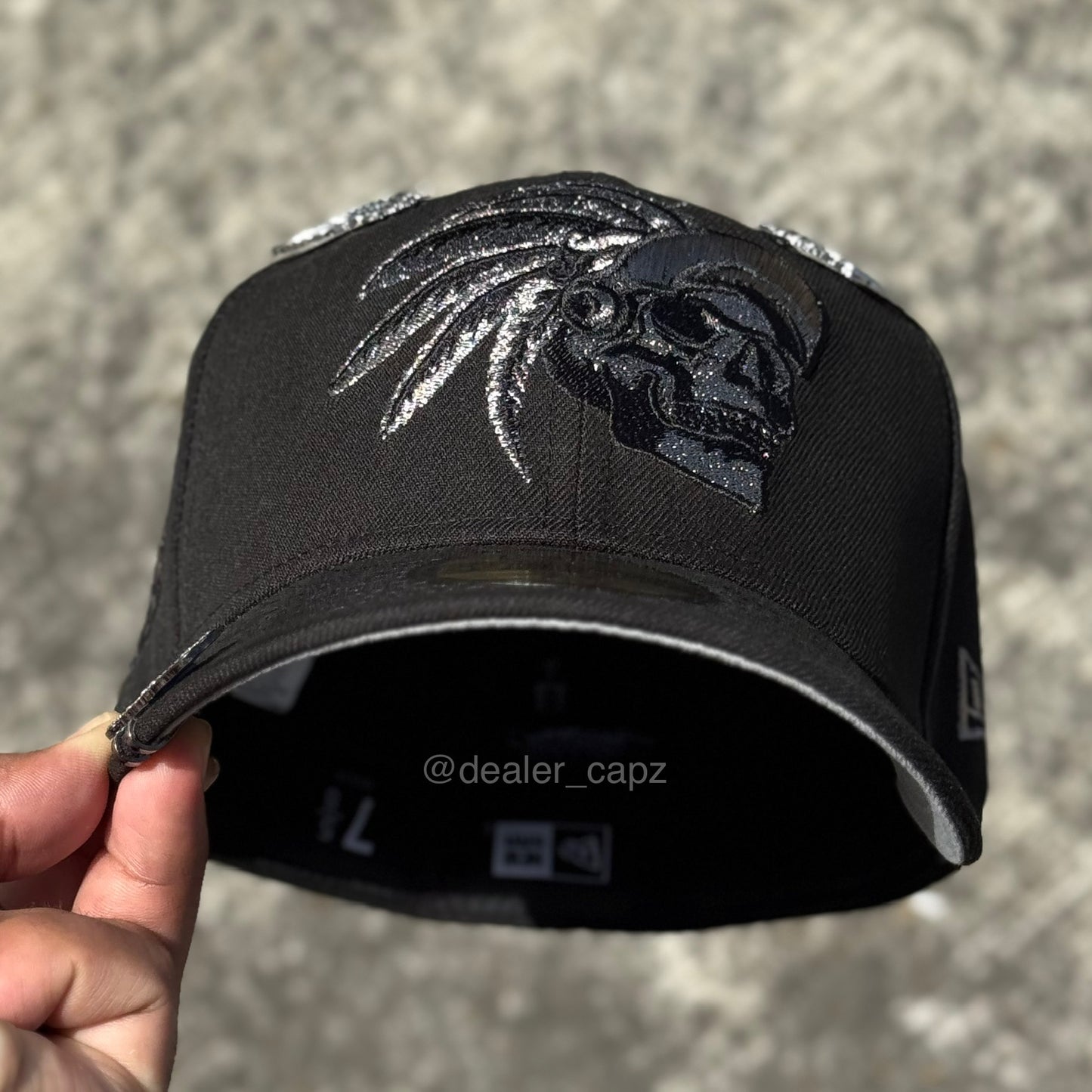 7 5/8 • SKULL AZTECA BLACK