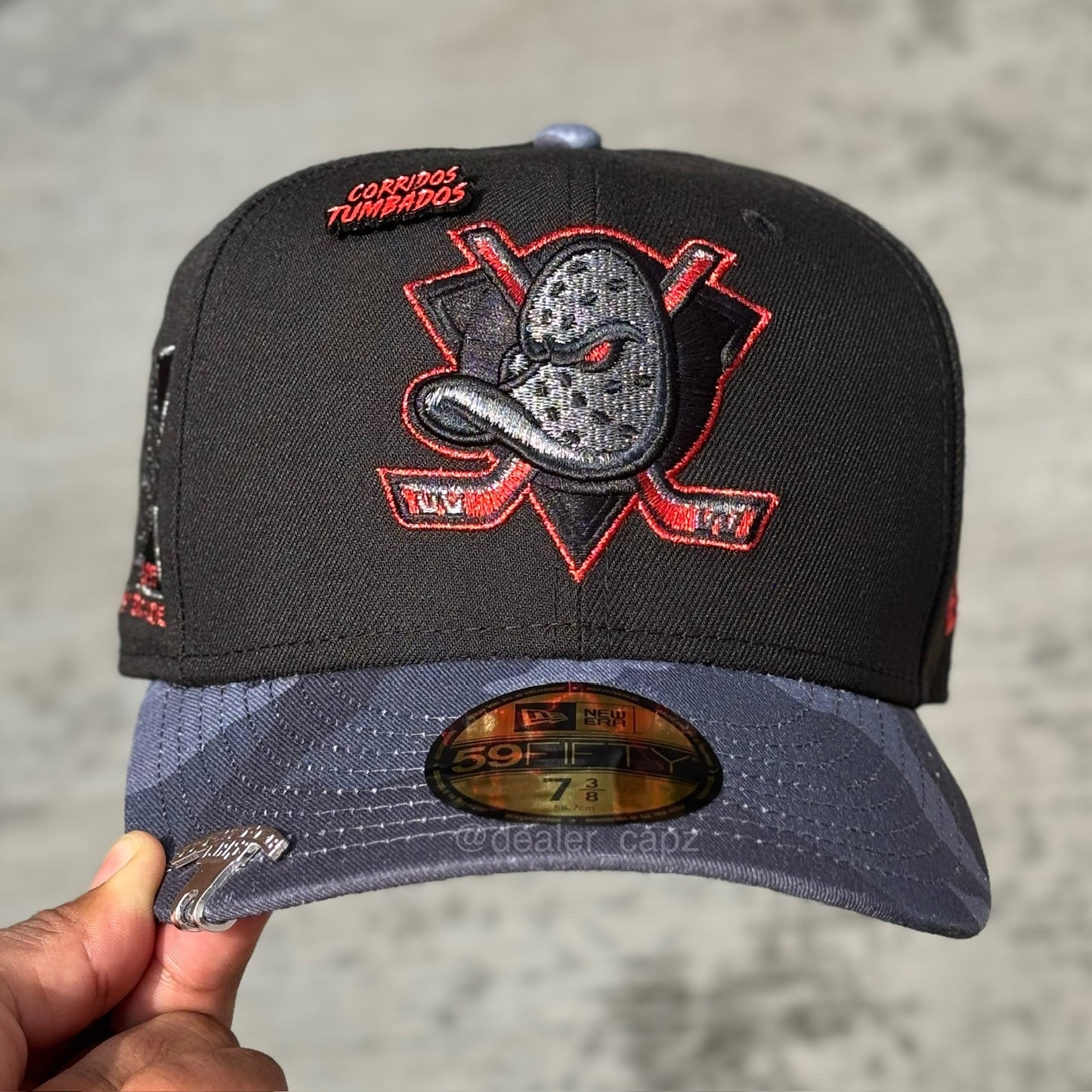 7 1/8 • 7 3/8 ANAHEIM DUCKS BLACK SATIN