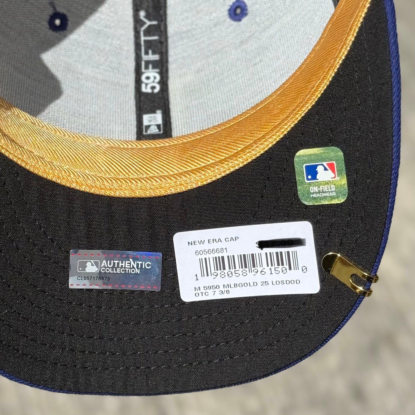 7 1/8 • 7 1/4 • 7 3/8 LA DODGERS GOLD