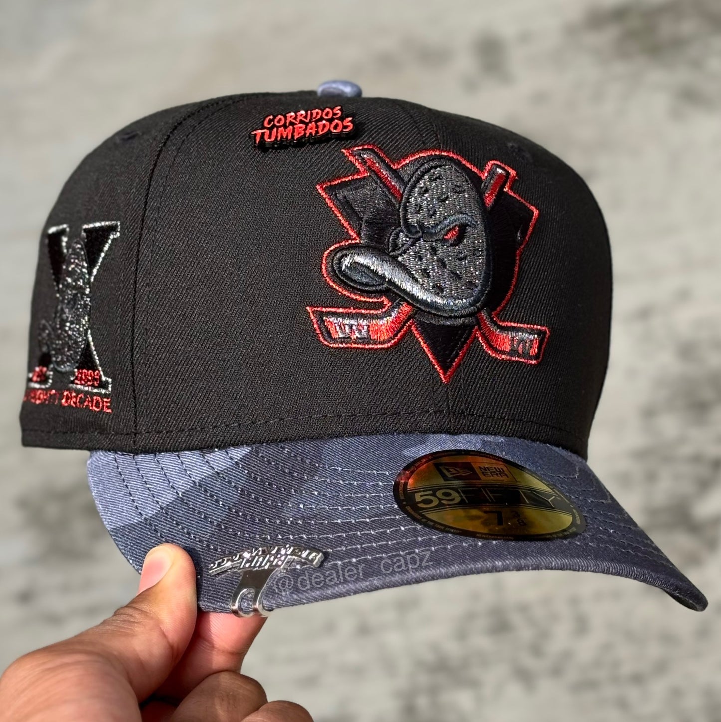7 1/8 • 7 3/8 ANAHEIM DUCKS BLACK SATIN