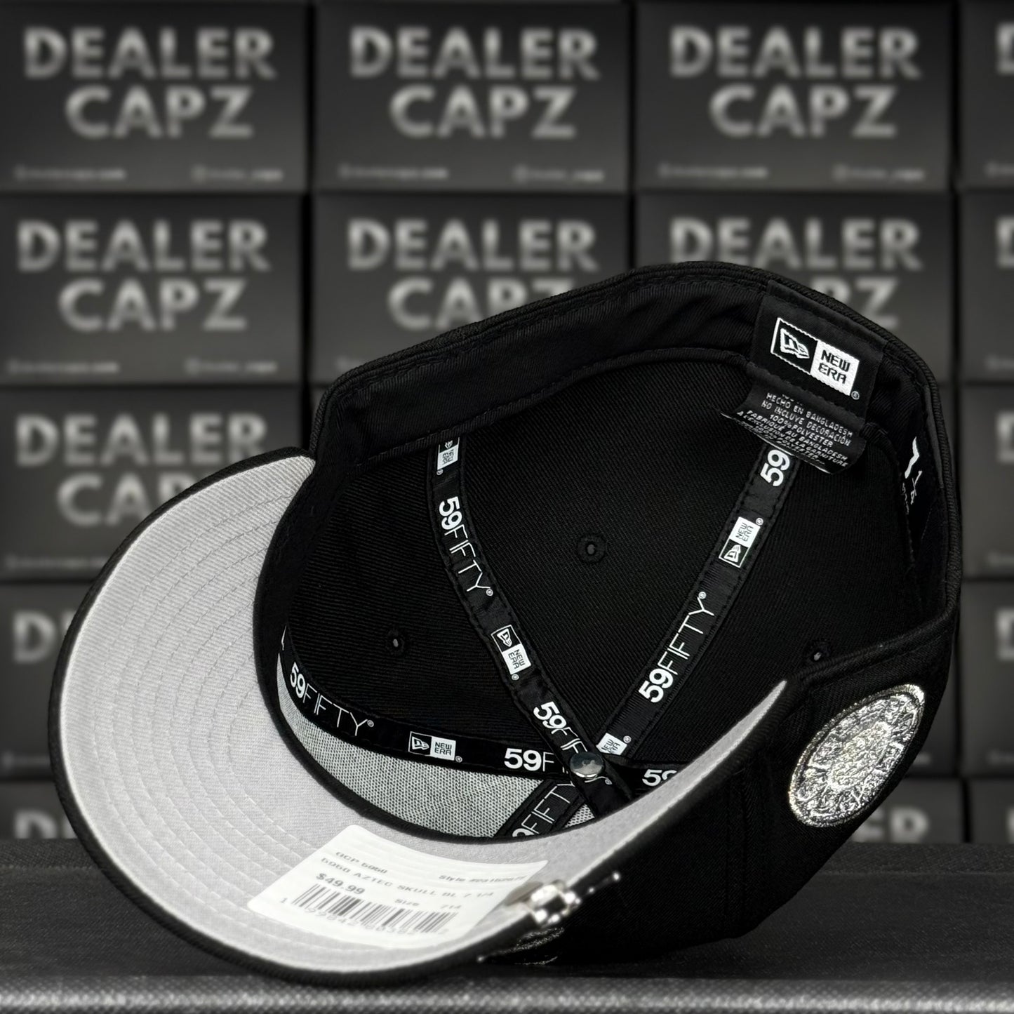 SKULL AZTECA METALLIC BLACK