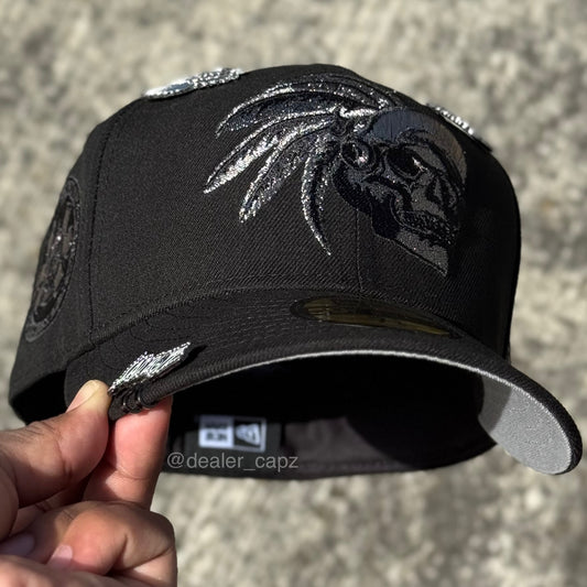 7 5/8 • SKULL AZTECA BLACK