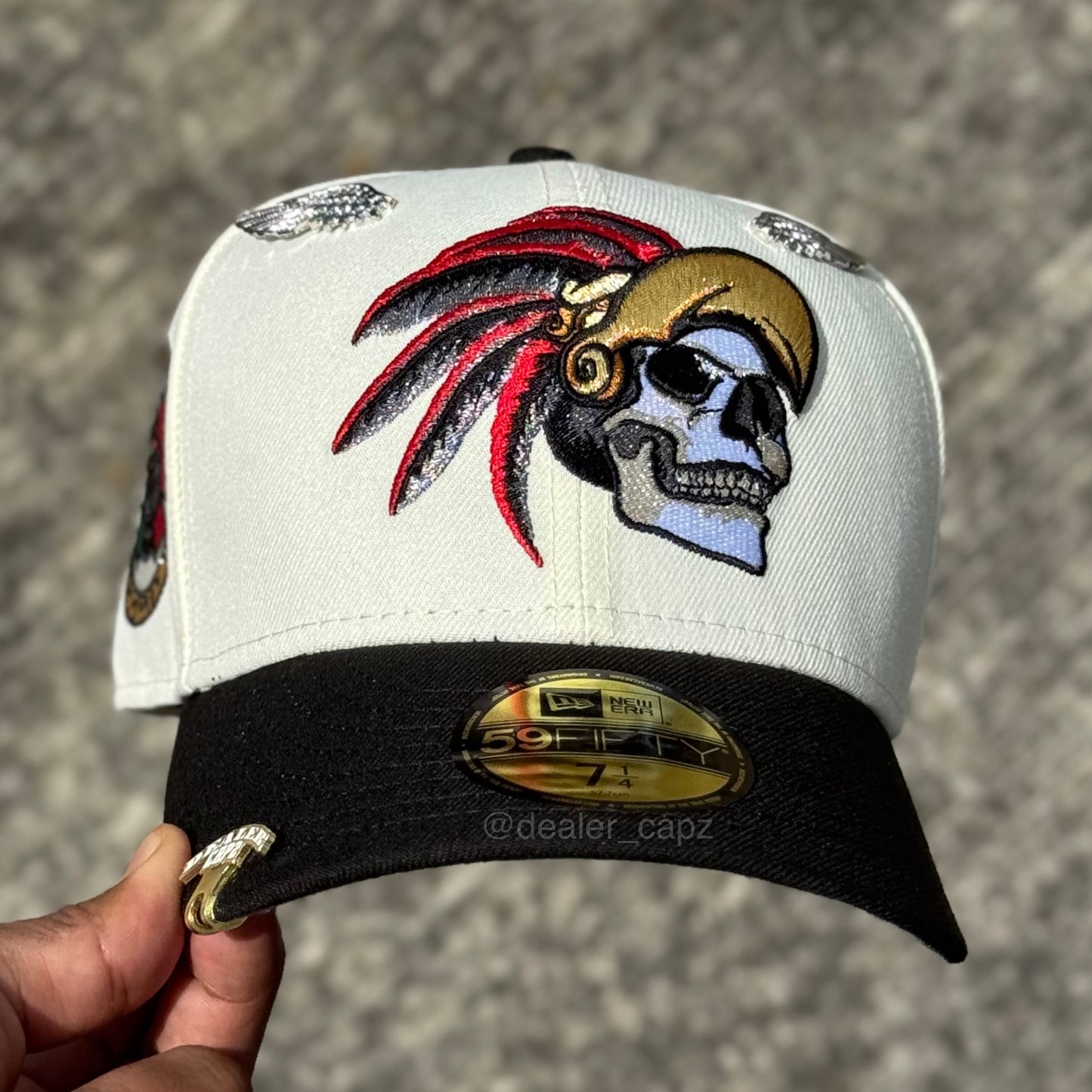 7 1/8 • 7 1/4 • SKULL AZTECA MÉXICO